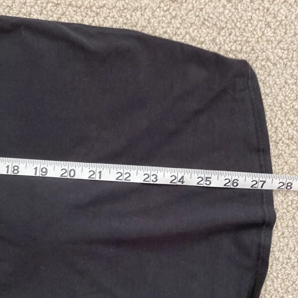 Lululemon All Tied Up Tank Black Size 4 Like New Pima Cotton Open Back Runs Big